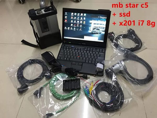 

mb diagnostic tool star c5 sd connect diagnosis wifi scanner for 12v 24v cables full software ssd lapx201 i7 8g windows 11