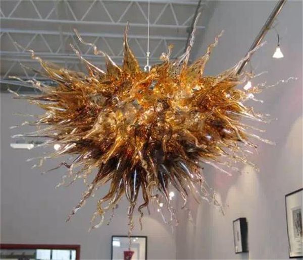 

diy brown color hand made glass chandelier l lighting decoration art
