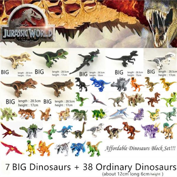 

jurassic world park dinosaurs family building blocks affordable set tyrannosaurus rex educational toys gift for children h0824269p