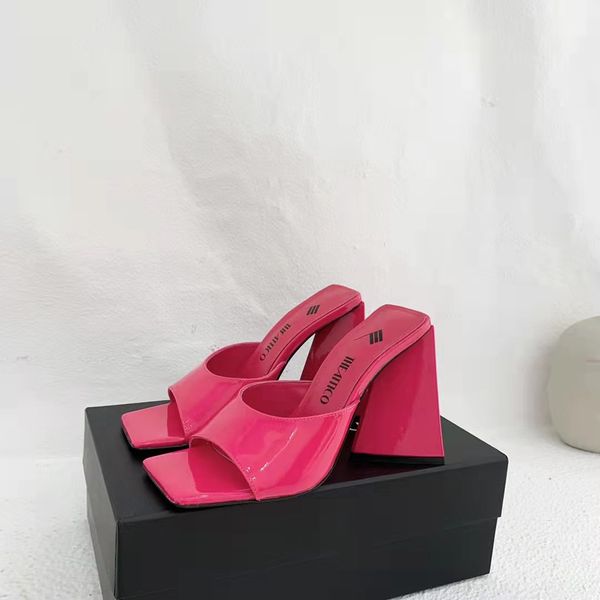 

perfect shoes the attico slippers devon mule patent leather italy, Black
