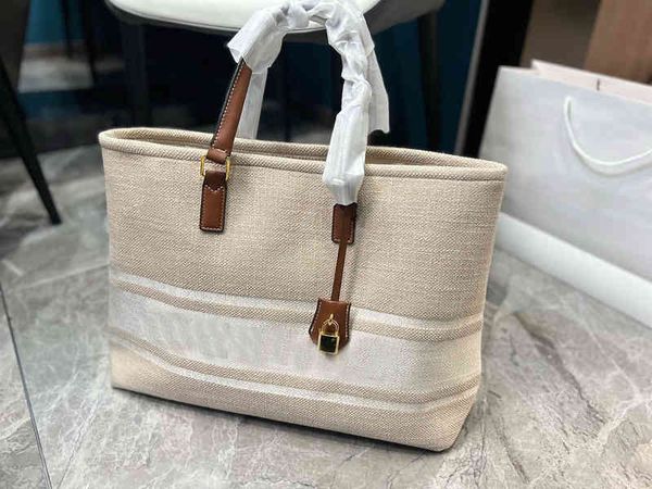

shopping handbags tote bags classic fashion large lady canvas letter beach luxury designer travel 220401