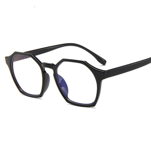 Mode Sonnenbrillen Frames Vintage Anti Blue Light Gläser Rahmen rund Linsen Myopie Optische einfache Männer transparente Brille gefälschte Frauenfashion