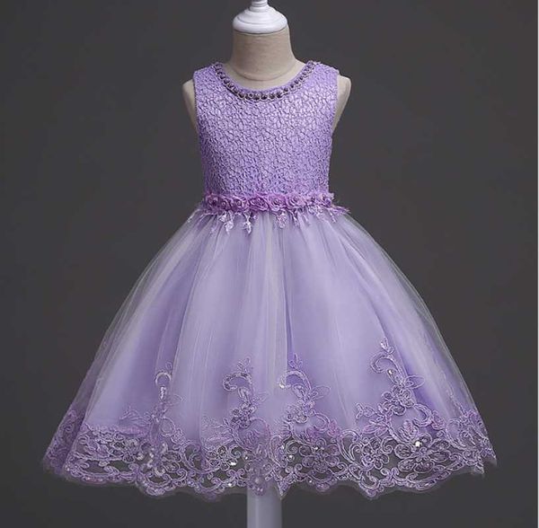 

girl's dresses children's white dress skirt beaded princess wedding, Red;yellow