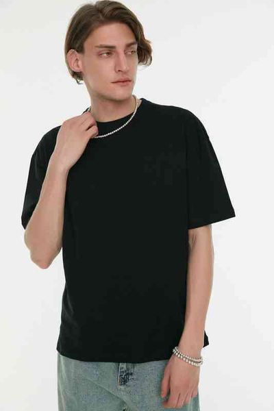 

men's relaxed fit short sleeve printed t-shirt tmnss22ts0169 t220517, White;black