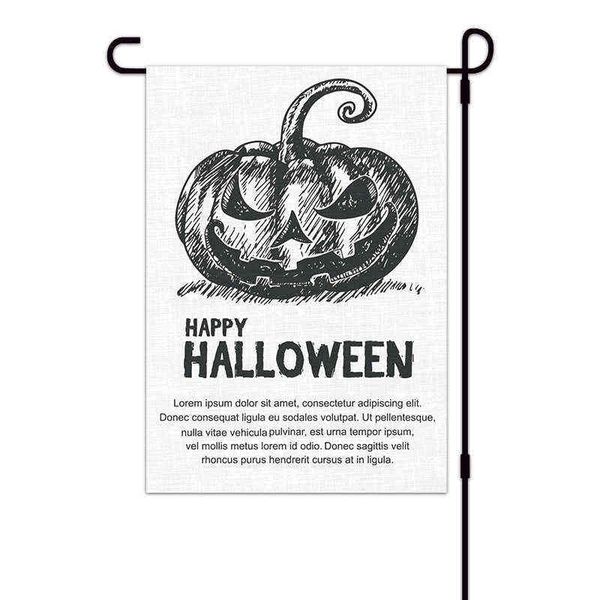 

factory outlet halloween decorative garden flag double-sided linen garden flag