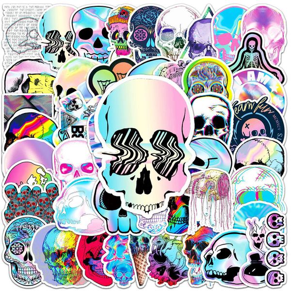 À prova d'água 10/30/50 pçs Cool Horror Skull Halloween Graffiti Stickers Skate Bagagem Motocicleta Carro Moto Legal Adesivo Impermeável Decalques Adesivo de carro