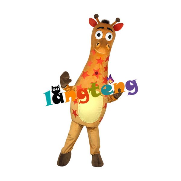 

mascot doll costume 965 cute orange giraffe mascot costume cartoon character carnival fancy costume party clothes, Red;yellow