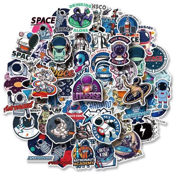 

new waterproof 10/30/50pcs outer space astronaut graffiti stickers cartoon decal skateboard motorcycle computer luggage sticker sticker