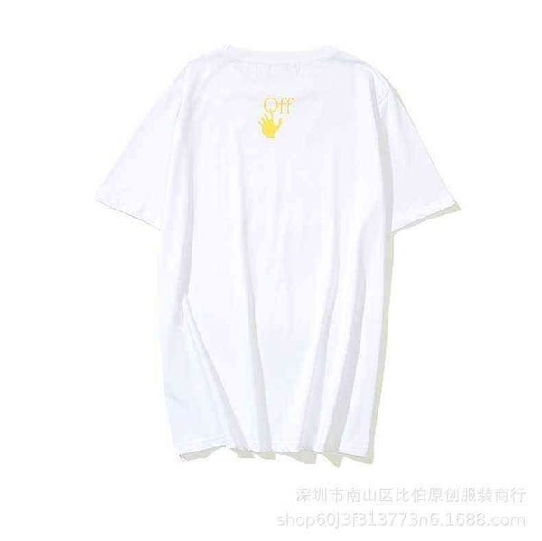 

factory direct sales designer new brand short sleeve wholesale trendy off holy arrow printed t-shirt ow loose men's and women's bo, White;black