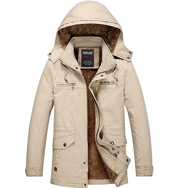 

men's trench coats spring autumn fleece trench coat men windbreaker jacket plus size pure cotton mens overcoat washed jacket men's, Tan;black