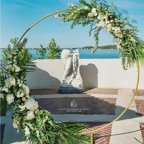 Decorazione per feste Cerchio in metallo Fondale Stand Matrimonio Arco Sfondo Mensola lavorata Cornice rotonda Palloncino ArchParty