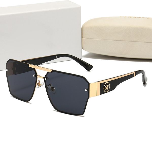 

designer sunglasses luxury beef metal logo woman mens sunglasses trendy fashion decorative glasses outdoor driving, White;black