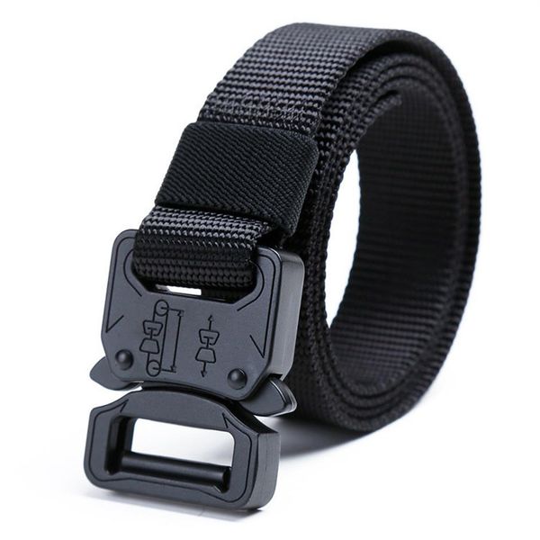 

2020 fashion kids belts children students outdoor military training waistbands nylon canvas tactical belts kids performance belts2613, Black