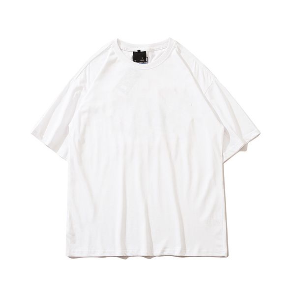 

tide brand fashion foam printing women's t-shirt trend casual loose high-quality cotton t-shirt, White