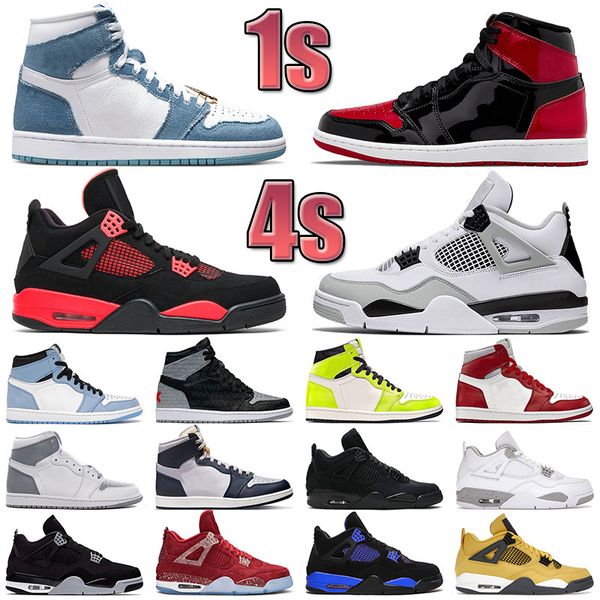 

jumpman 1 basketball shoes bred patent 1s men trainers 4s military black off sneakers red thunder 4 women chenille stealth visionaire sports