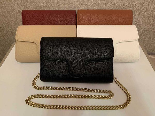 

5 colors women shoulder bag gold and chain crossbody pure color handbag messenger tote purse wallet