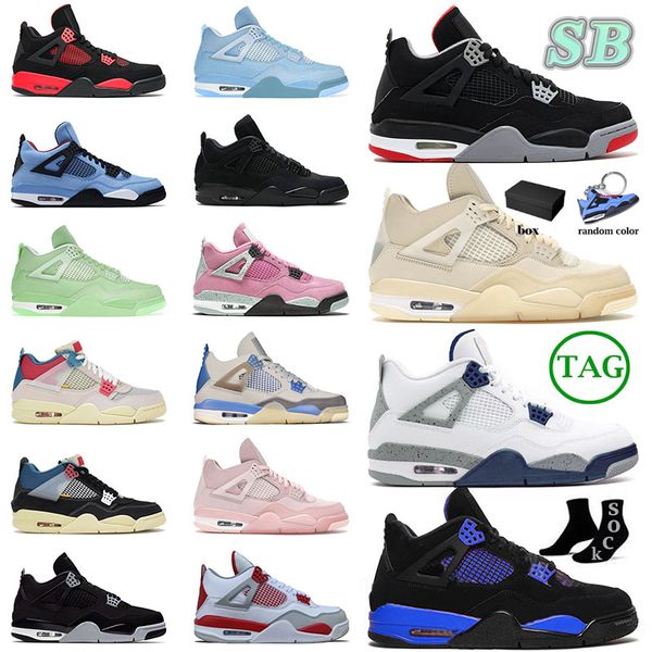 

with box jumpman 4 4s iv designer j4 basketball shoes for mens womens midnight navy retro cactus jack sb bred black cats sports sneakers tra