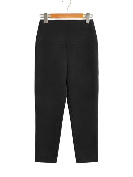 

solid wideband waist leggings 40gc#, White;black
