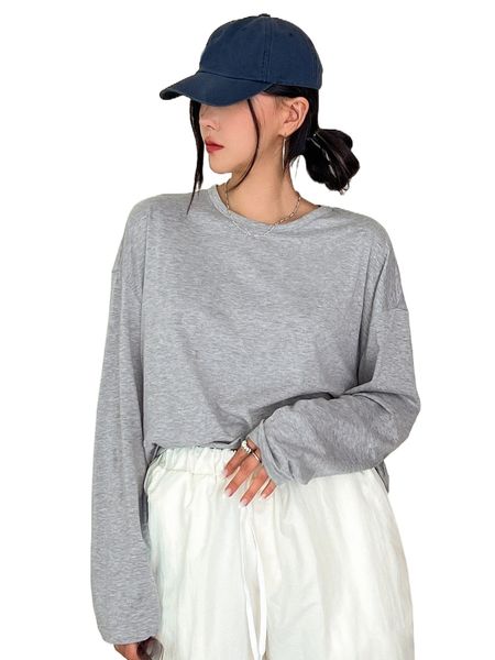 

dazy drop shoulder round neck tee f8zp#, White