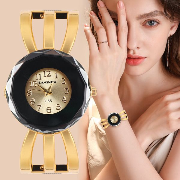 

new women's watches cansnow luxury bracelet quartz wristwatch woman fashion steel small dial ladies clocks relogio feminino, Slivery;golden