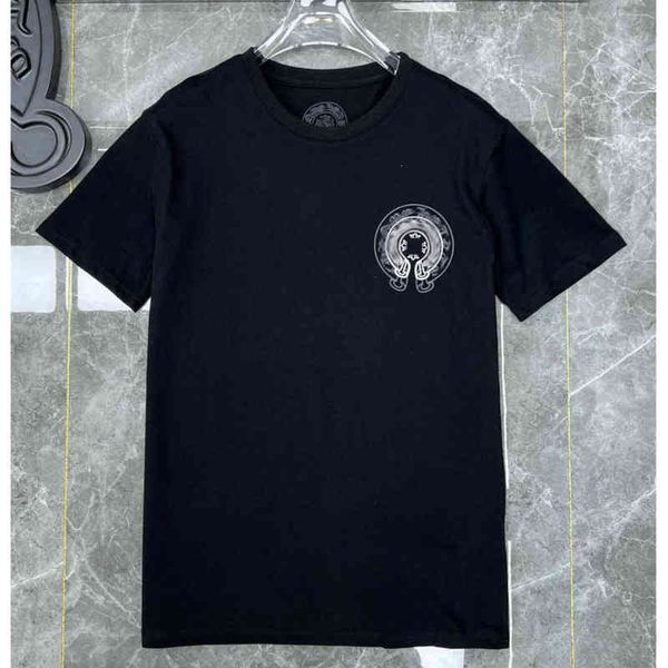 

brand men's luxury t shirts ch man t-shirt summer fashion women cross sanskrit tees letter designer tshirts boy loose round neck shirt, White;black