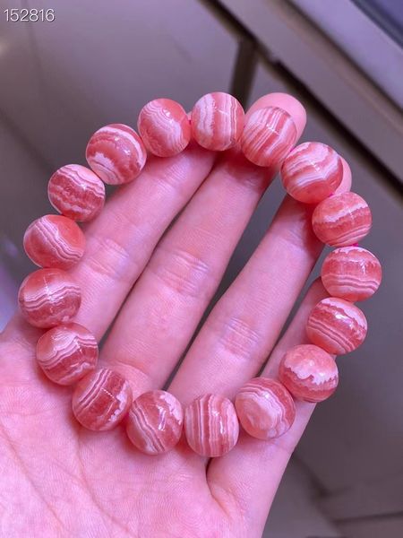

12mm natural red rhodochrosite bracelet faceted round beads gemstone stretch women rose red rhodochrosite jewelry aaaaaaa, Silver