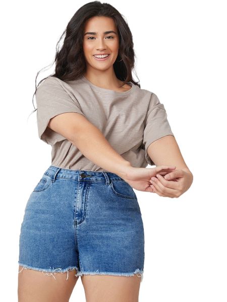 

sxy plus raw cut denim shorts w46b#, White;black