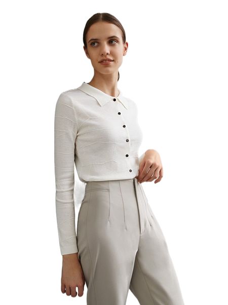 

motf premium 100% wool textured cardigan h3j4#, White;black