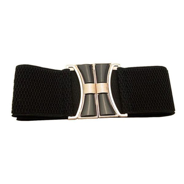 Cinture Alla moda Cintura larga da donna Cintura elastica elasticizzata per le donne 2022 Abito estivo Drcoration Nero femminile QZ0104