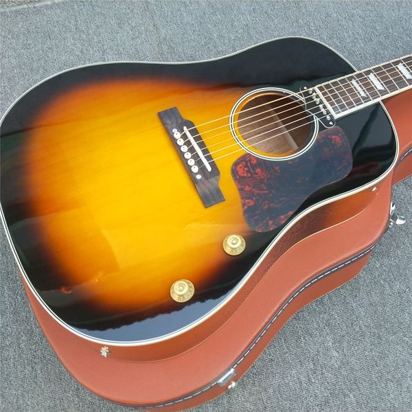 

41" sunset solid spruce d type j160 acoustic guitar,handmade electric guitars