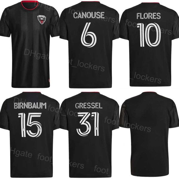 

club team washington dc united fc 4 hines-ike jerseys soccer 31 gressel 5 smith 10 flores 28 hamid 13 djeffal 9 kamara 11 fountas 7 estrada, Black;yellow