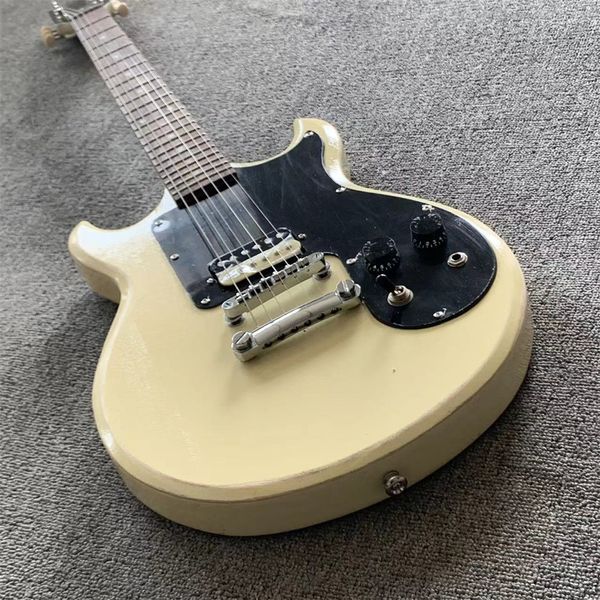 

in stock semi-gloss finish alpine white electric guitar, rosewood fingerboard, chrome hardware with tone-pro bridge guitarra guitars