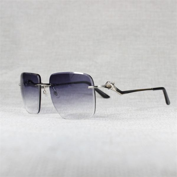

oversize rimless sunglasses men leopard style new lens shape women shade clear galsses frame for reading gafas for outdoor 120, White;black