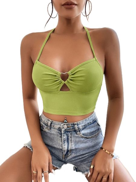 

petite ring link crop halter r610#, White