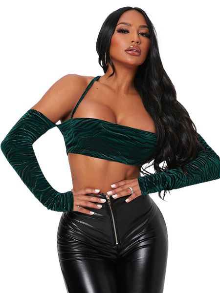 

sxy zebra crop velvet e8xe#, White