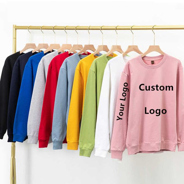 Sweatshirt Custom Crewneck Plain 100 % Baumwollpullover Bedrucktes Herren-Pullover-Sweatshirt mit leerer Stickerei