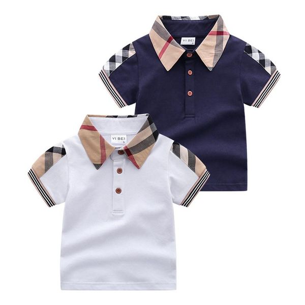 

summer new fashion brand style kids clothes boys and girls short-sleeved cotton striped t-shirt209s, White;black
