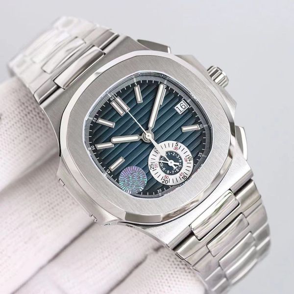 

2022new men's mechanical watch 5980 series 40.5mm size swiss movement sapphire glass original box and paper, Slivery;brown