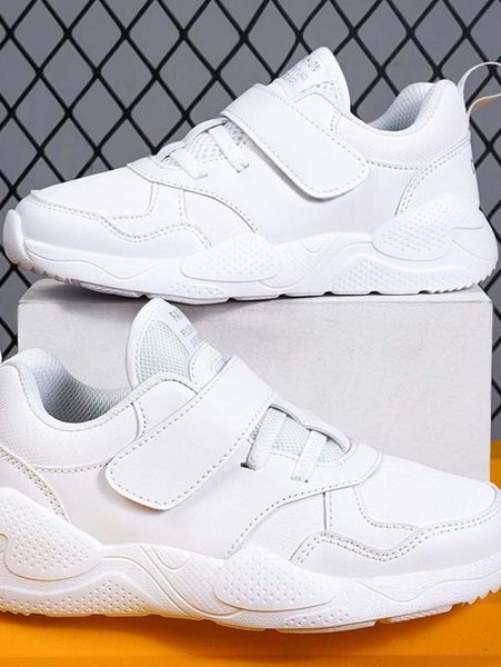 

boys hollow out hook-and-loop fastener strap sneakers she, Black