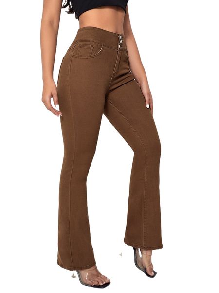 

button fly bootcut jeans 28sp#, Blue