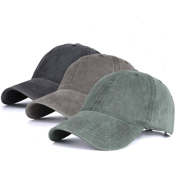 

baseball cap washed cotton women vintage snapback adjustable trucker outdoor caps solid color bone man, Blue;gray