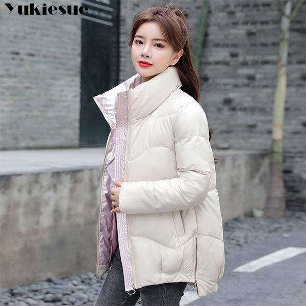 

parka women new winter down jacket women coat short outwear female parka thick cotton padded female basic coats overalls 210412, Black