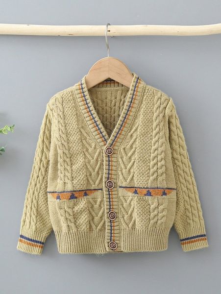

toddler boys striped trim cardigan she02, Blue