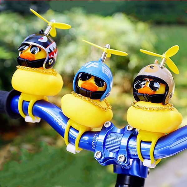 

car accessories interior broken wind small yellow duck with helmet airscrew cute wind-breaking duck cycling decoration ornament