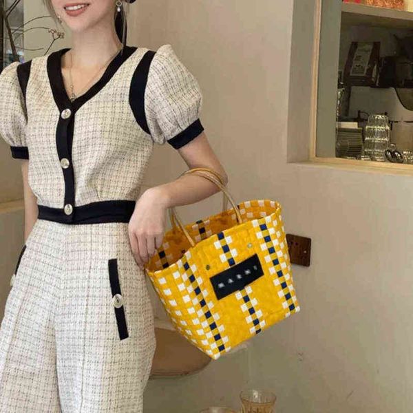 

evening bag famous brand women's famous shopping plaid fabric for women beach with 220423