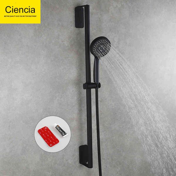 

bath accessory set stainless steel non perforated shower nozzle support bathroom extended 80cm hand-held lifting rod fixing 728a