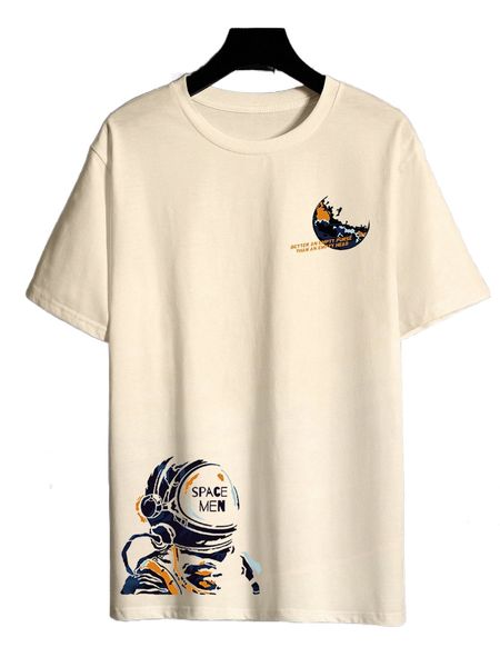 

men cartoon & slogan graphic tee o4ub#, White;black