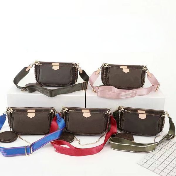 

2022 selling new women's bag op03 foreign trade fashion texture senior preschooler with 6 color shoulder strap three pieces set mahjong