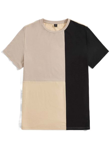 

men color block tee q4cw#, White;black