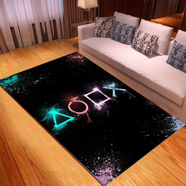 Teppiche Flanell Game Food Gamer Bereich Teppich Wohnzimmer Bodenmatte für Schlafzimmer Wohnzimmer Home Dekoration DoorMatCarpets